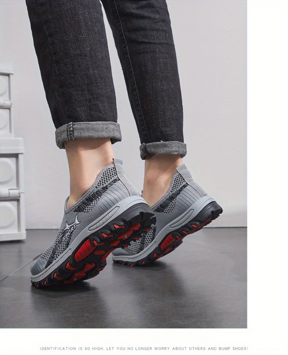 Men's Athletic Shoes - Breathable Comfort & Slip-On Ease