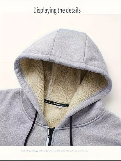 Men's Versatile Fleece Zip-Up Hoodie