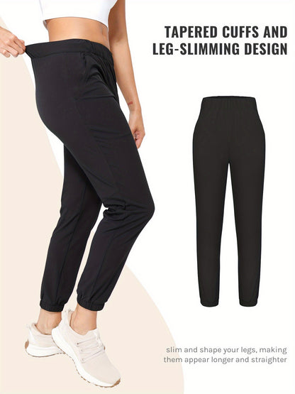 Women's Pants with Drawstring Inside Stretch Golf Pants High Waist Deep Pockets Travel Athletic Work Casual