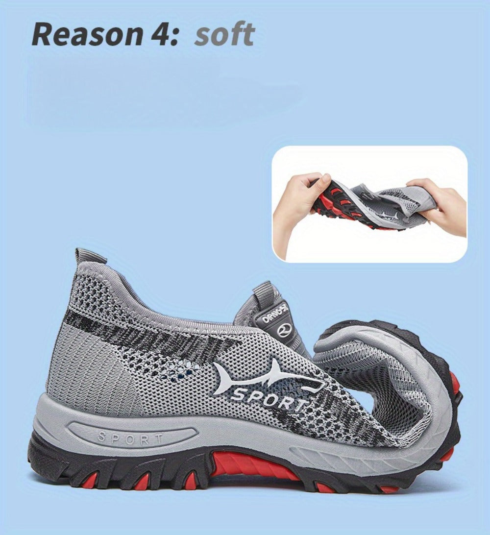 Men's Athletic Shoes - Breathable Comfort & Slip-On Ease