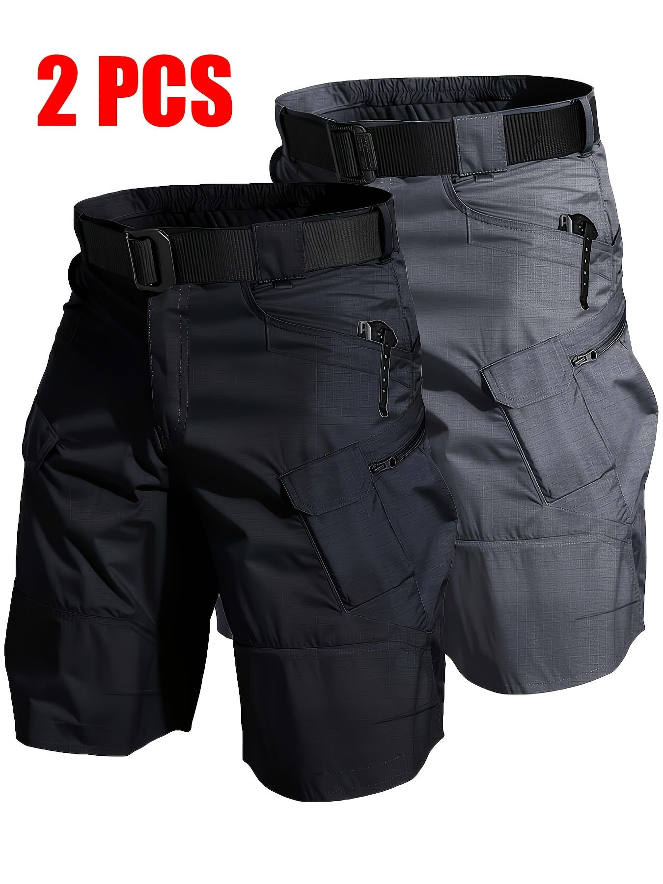 Men's Black+gray Shorts - product view 4
