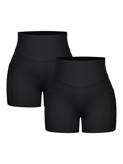 1Pc Women'S High-Waist Stretchy Athletic Shorts, Breathable Compression Bike Yoga Workout Shorts