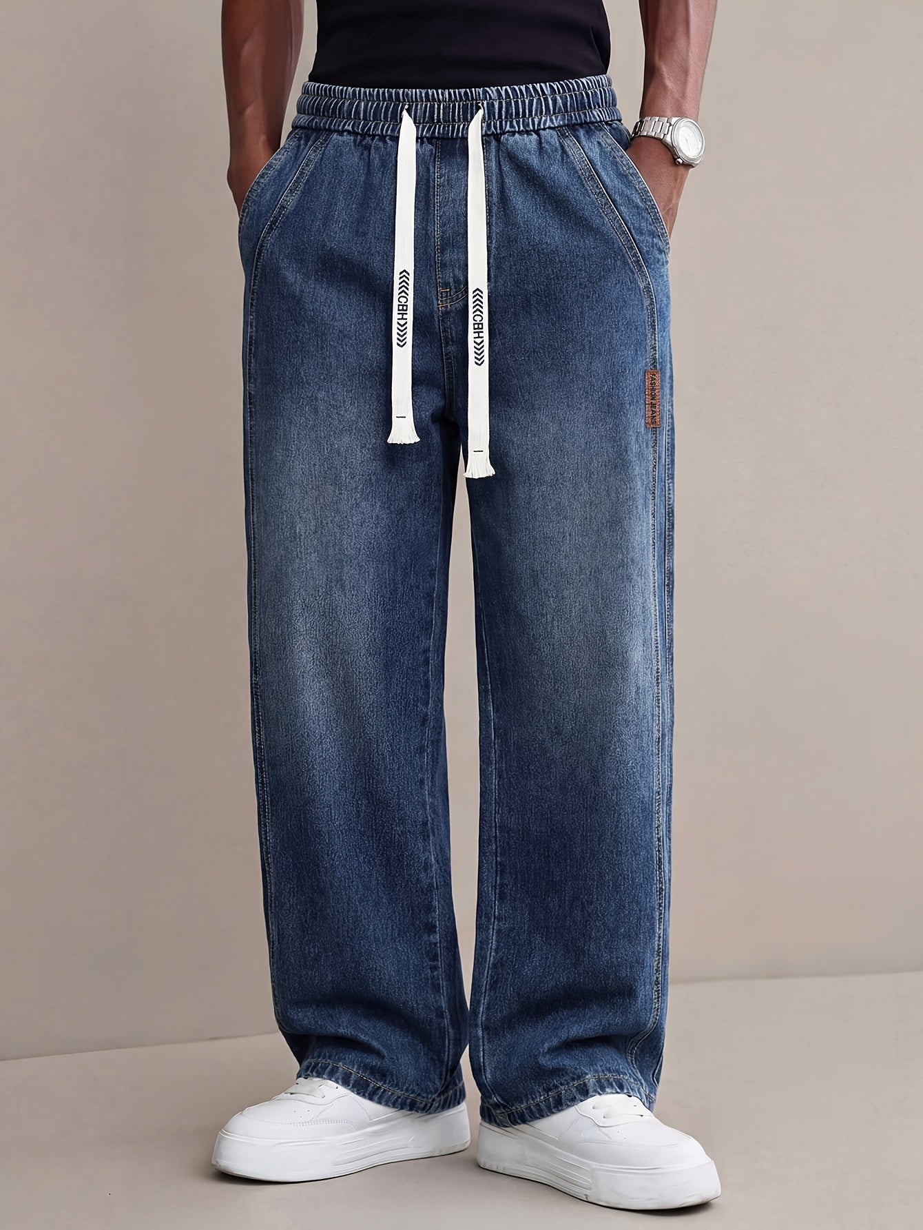 Jeans Men's Summer Wide And Thin Loose Straight Leg Men's Pants American Casual Simple And Versatile Long Pants Men