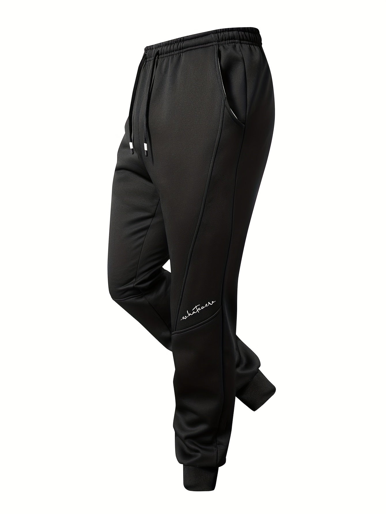 Men'S Winter Fleece Set: Zip-Up Hooded Thick Jacket with Sherpa-Lined Pants, Thermal Comfort, Zippered Pockets for Convenient Daily Wear, Embellished with Exquisite Embroidery