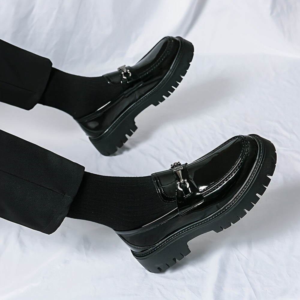 Men's Loafers & Slip-Ons - Platform Sole & Metal Detail 219237