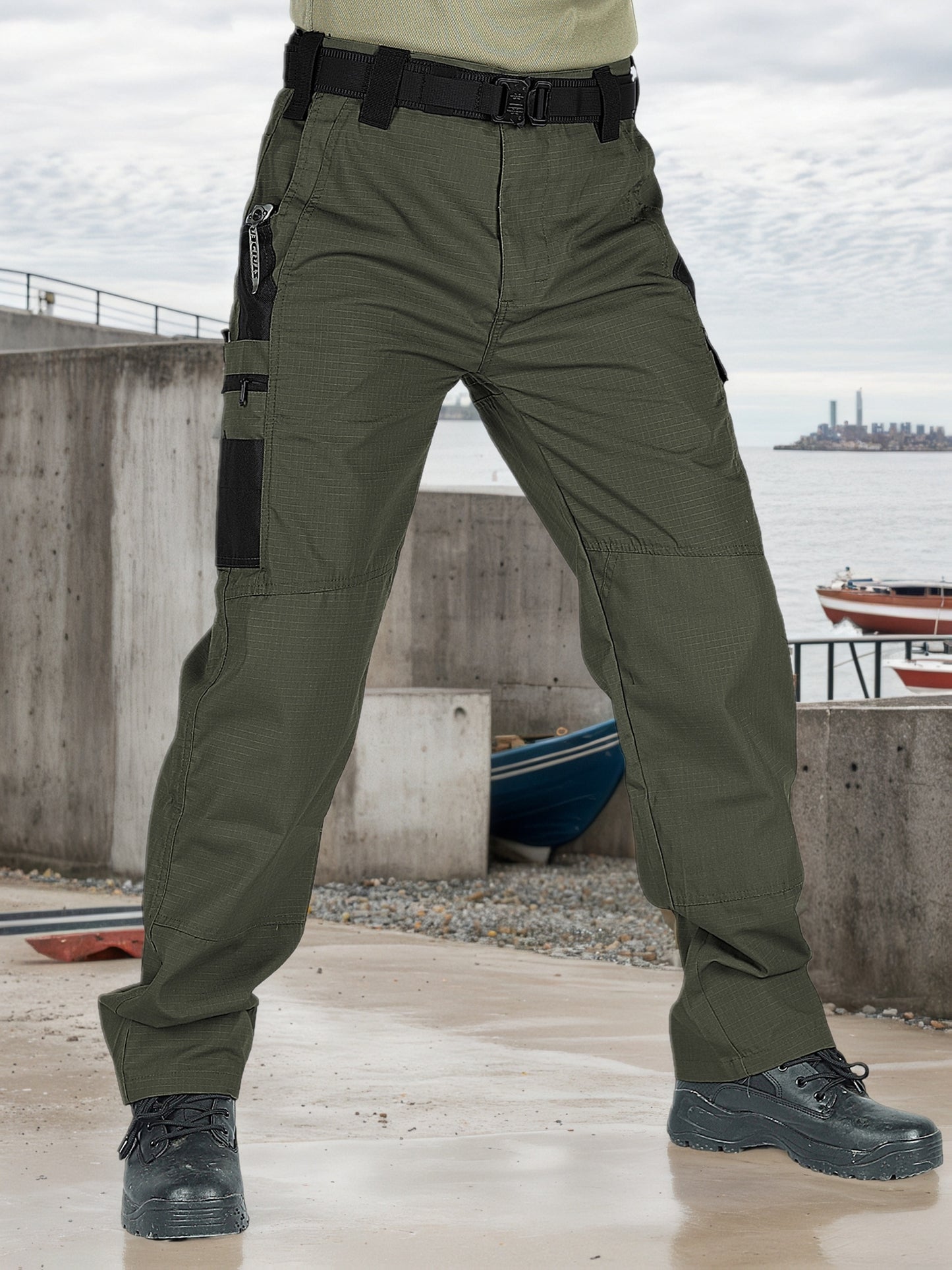 2Pack Men'S Utility Cargo Pants, Lightweight Tactical Workwear, Stretch Ripstop