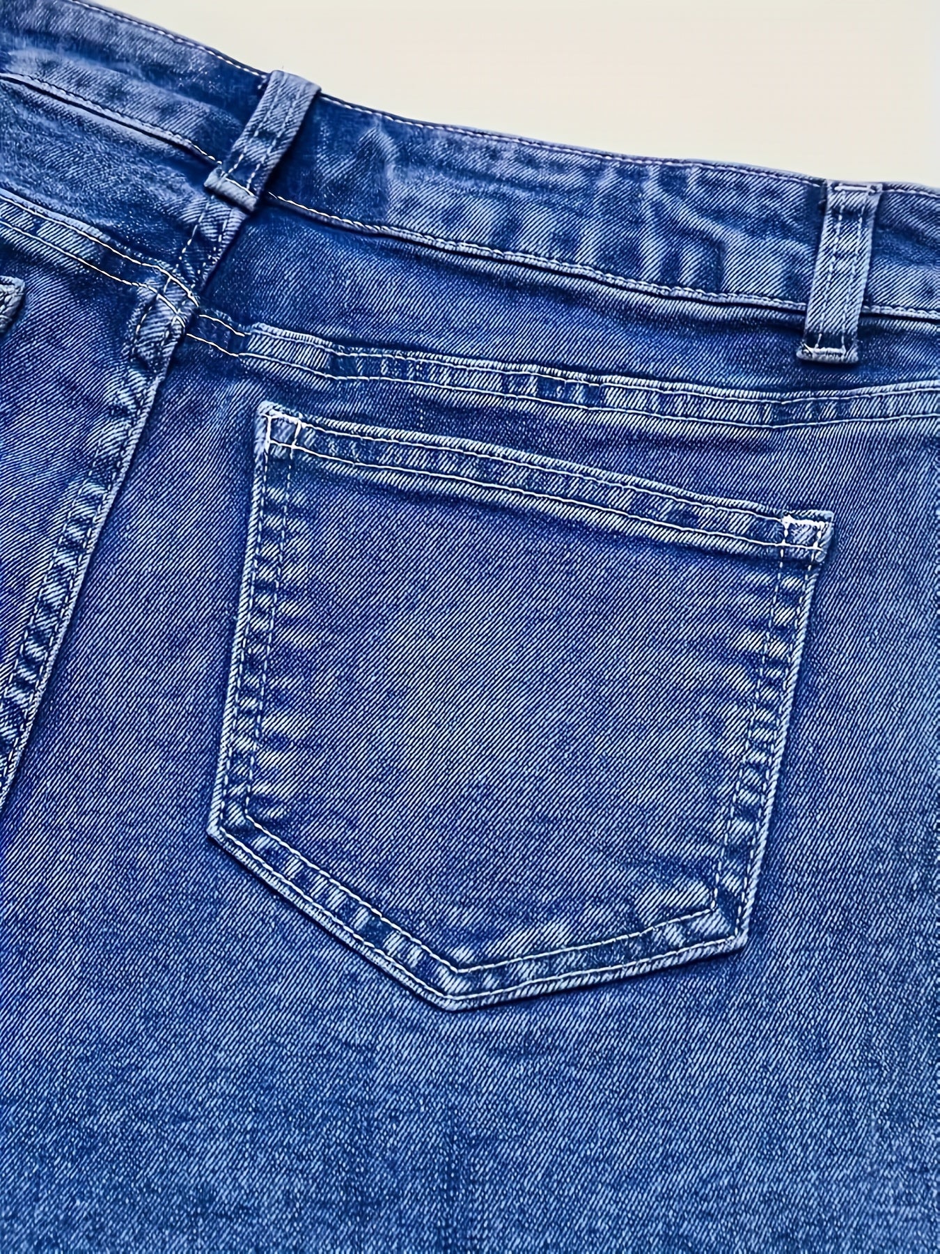 Women's Blue Denim Utility Pants - product view 9