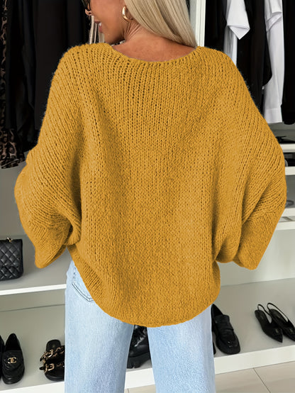 Women'S Oversized Bowtie Sweater Cardigan with Y2K Vibe Long Sleeves V Neck Open Front Casual Wear