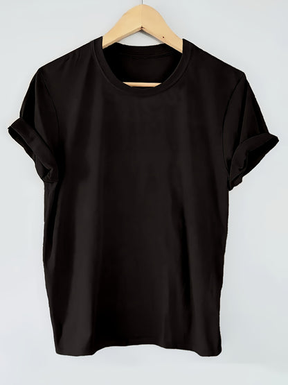 3pcs Pack Solid Color 100% T-Shirt, Summer And Spring Short Sleeve Crew Neck Casual Top, Women'S Clothing