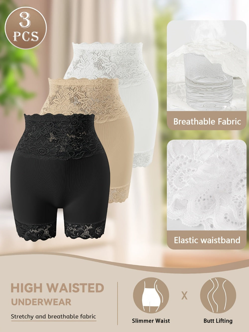 Women's Mid-Rise Hipsters - Lace Everyday Comfort