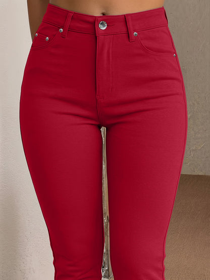 Y2K Trendy High-Stretch Slim Fit Women'S Pants, All-Season Streetwear Casual Trousers