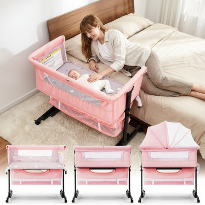 Baby Bassinet - Portable Foldable Bedside Cradle
