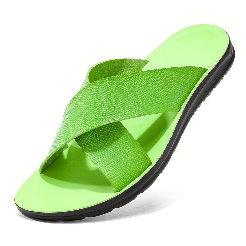 Summer Slippers for Men to Wear as Outerwear: Trendy, Casual, Soft-soled, Anti-slip, Wear-resistant, Fashionable, Simple, and High-end Outdoor Party Men's Beach Shoes