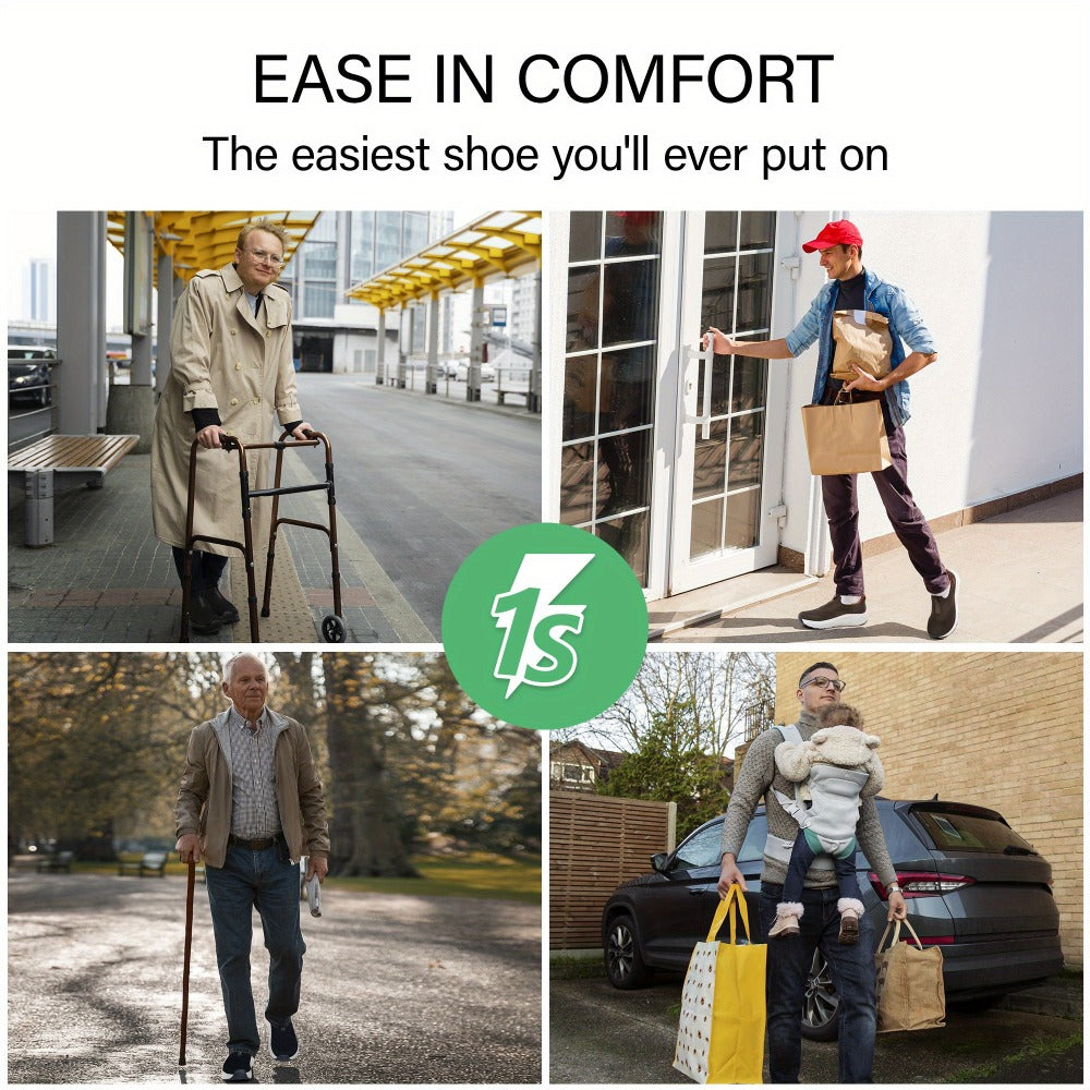Men's Walking Shoes - Cushioned Support & Wide Toe Comfort