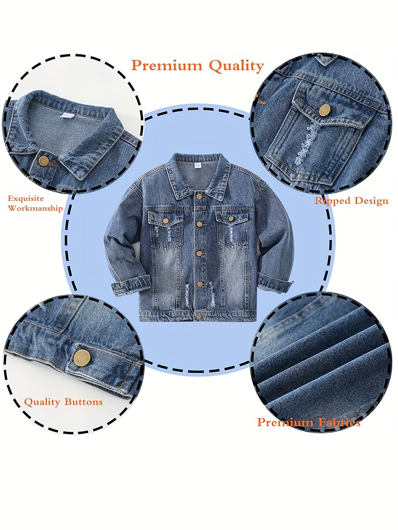 2024 New Kids Girls Boys Basic Jean Jacket Classic Coats Denim Tops Children Casual Outerwear Teen Outfit 5-14 Years