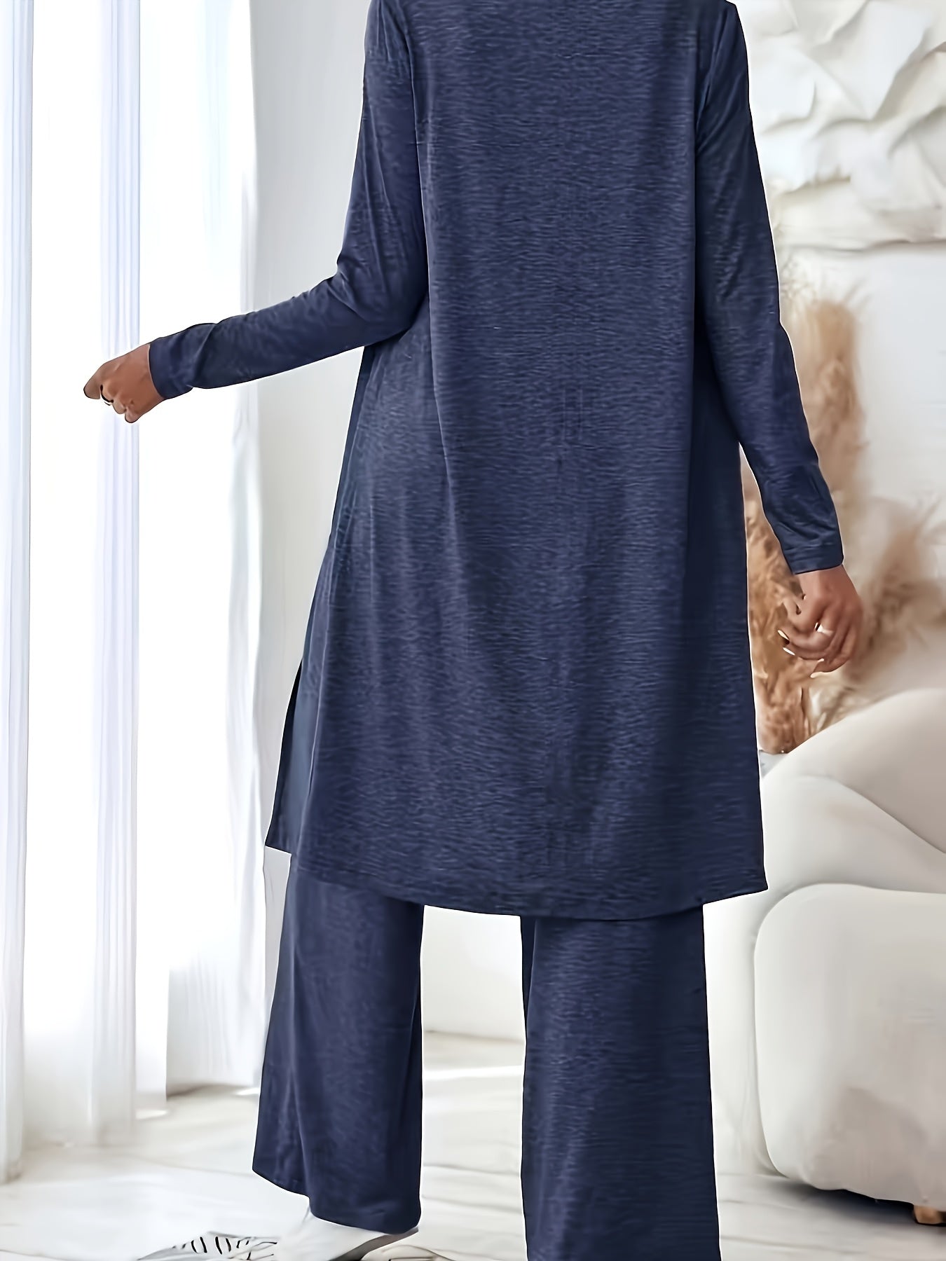 Women's Three-piece Outfit - Large Size Long Cardigan Pullover Casual Pants Set, Perfect For Spring/Autumn 2025, Highly Versatile Set