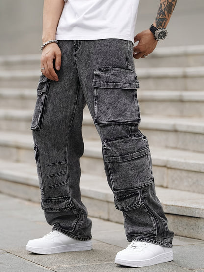 Men'S Cargo Pants Featuring Various Pockets - Made from a, Suitable for Casual Wear Throughout The Year