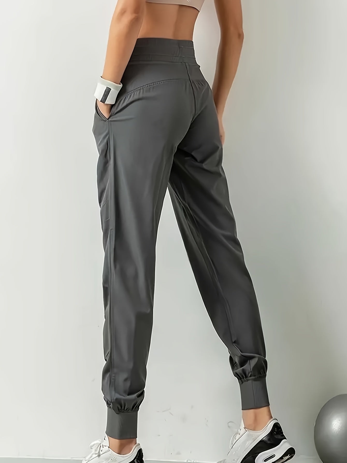 3pcs Women's Quick-Dry Training Tracksuit Pants - Slim Pleated Athletic Joggers with Drawstring Waist & Side Pocket, Gym Workout Pants Suitable for Running,, Gym - Spring Summer Fall Solid Color (Machine Washable)