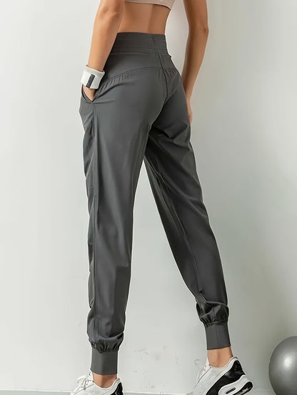 3pcs Women's Quick-Dry Training Tracksuit Pants - Slim Pleated Athletic Joggers with Drawstring Waist & Side Pocket, Gym Workout Pants Suitable for Running,, Gym - Spring Summer Fall Solid Color (Machine Washable)