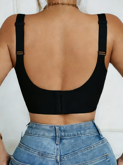 5pcs Ribbed Wireless Bra - High Elastic, Breathable & Strong Support | Comfortable No-Squeeze for Daily Wear, Yoga & Gym Workouts