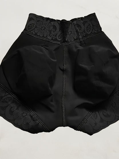 Women's Lace Shapewear Panties with Tummy Control, Butt Lifting Seamless Hip Enhancer Colombian Shaping Curvy Shorts Lace Trimmed Butt Lifting Panty for Women with Flat Tummy And Naturally Lifted Booty