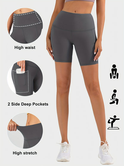 Women's Black Polyester High-Waist Shorts - product view 19