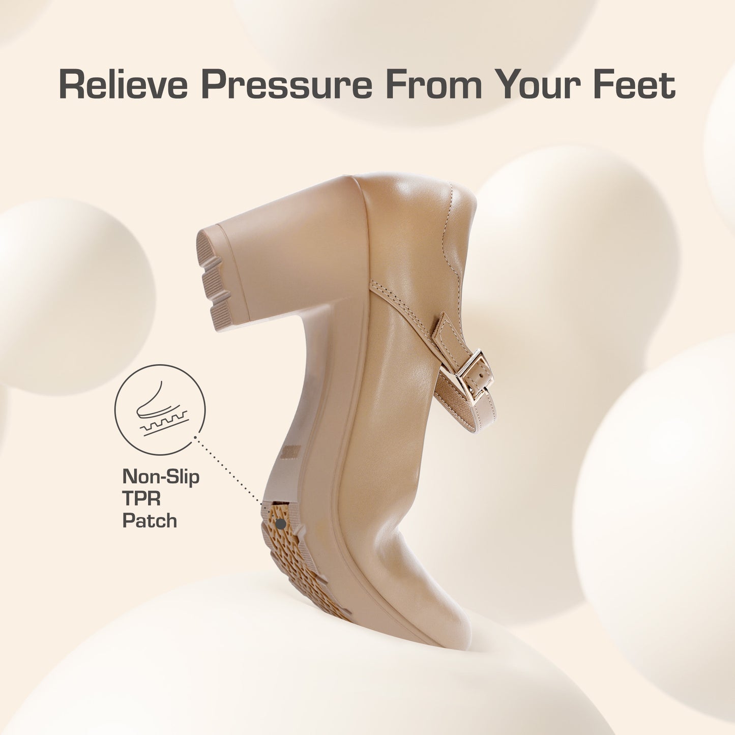 Women's Chunky Low Block Heels Mary Jane Closed Toe Work Pumps Comfortable Round Toe Dress Wedding Shoes