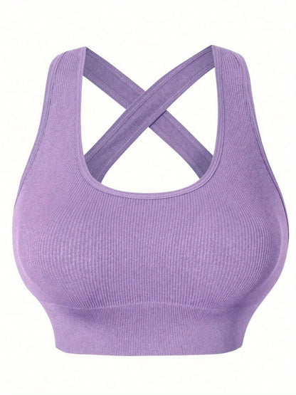 Three Sets of Seamless Women'S Sportswear Suits, Featuring High Elasticity, See-Through Back Bras And Tight-Fitting Short Pants for Enhancing Buttocks