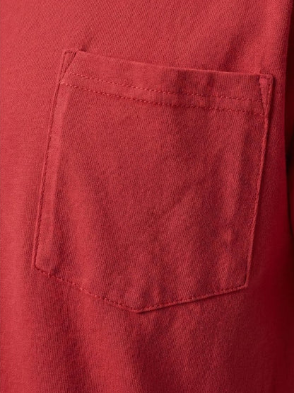 5pcs Men Unisex 100 Cotton Pocket T Shirts Short Sleeve Crew Neck Loose Fit Solid - product view 19