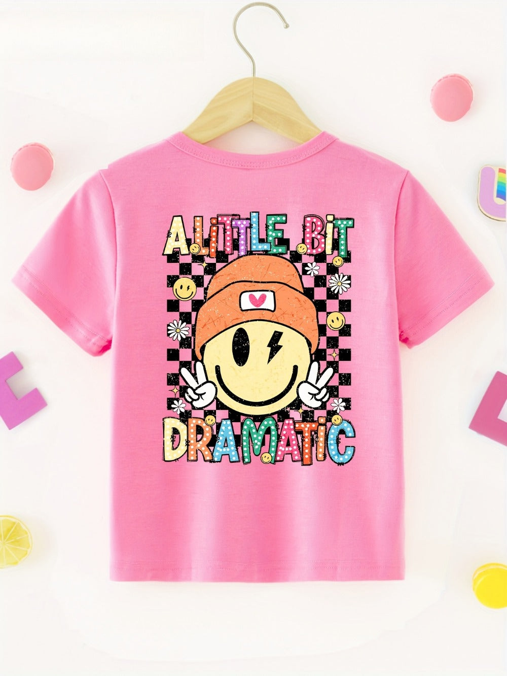 Girls' Little Bit Dramatic T-Shirt - Funny Quote
