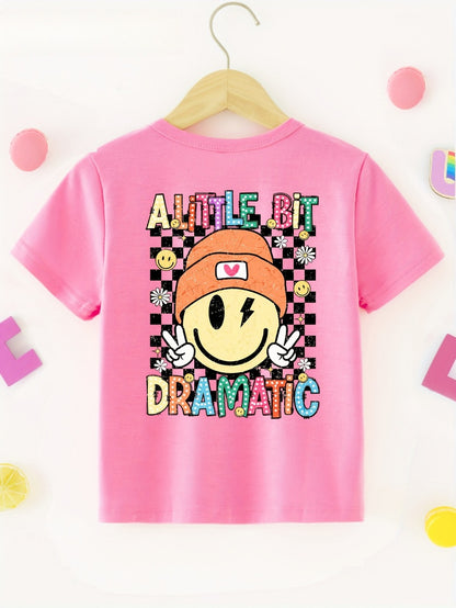 Girls' Little Bit Dramatic T-Shirt - Funny Quote