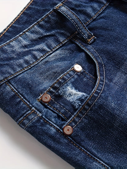 KEEVOOM Men'S Light Blue Washed Gradient Denim Shorts - Summer Casual Slim-Fit Shorts for Outdoor Sports & Trendy Daily Outfits
