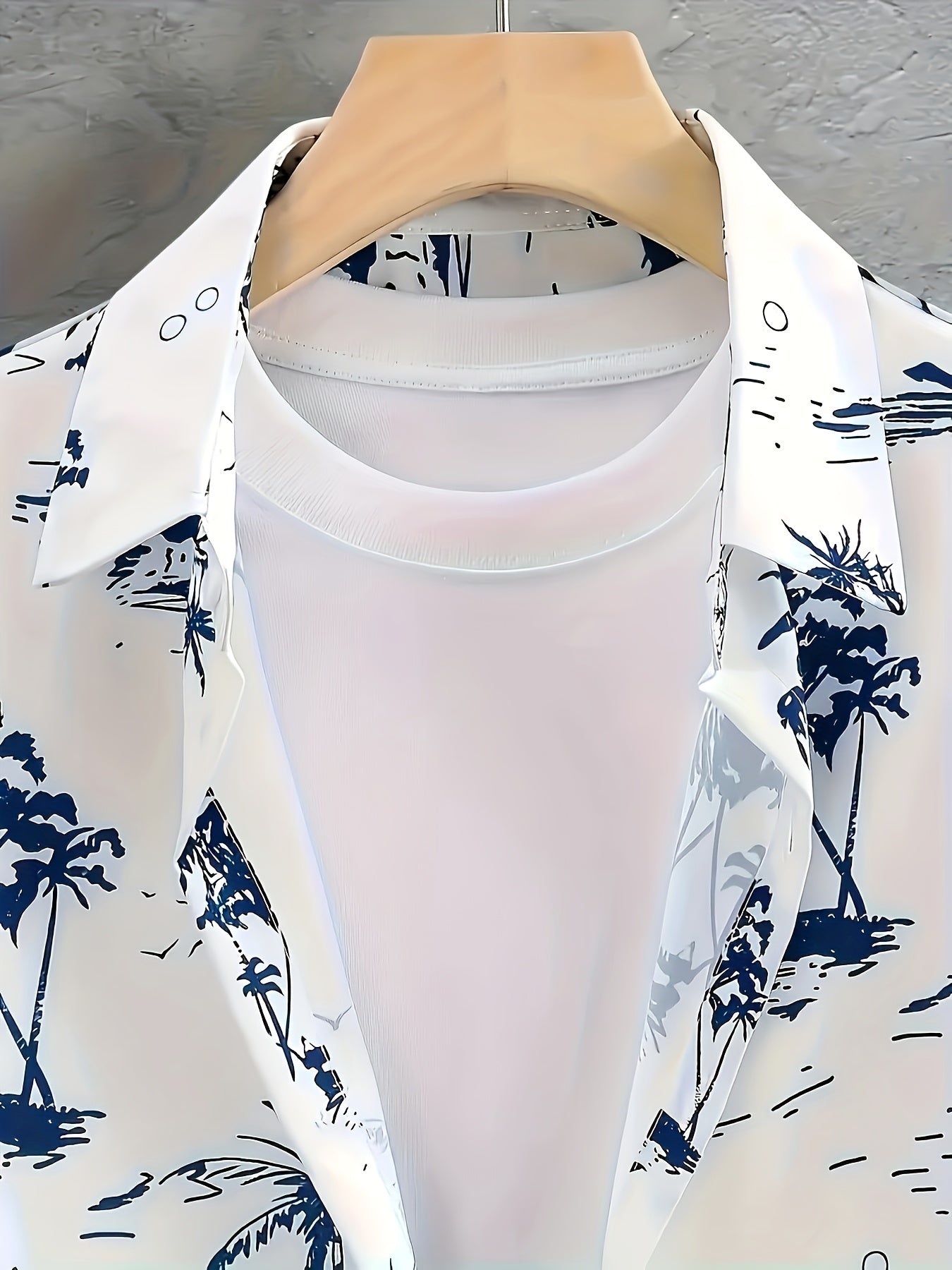 3pcs Men's Tropical Floral & Palm Tree Print Short Sleeve Shirts - Casual, Comfortable Summer Button-Up Dress Shirts in Black, White, & Beige - Perfect Gift for Him