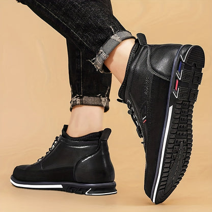 Large Men's New High Top Business Formal High Top Casual Office Professional Suit Set with Lace Up Trendy Men's Shoes