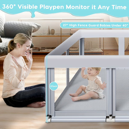 Baby Playpen - Breathable Soft Large Playard