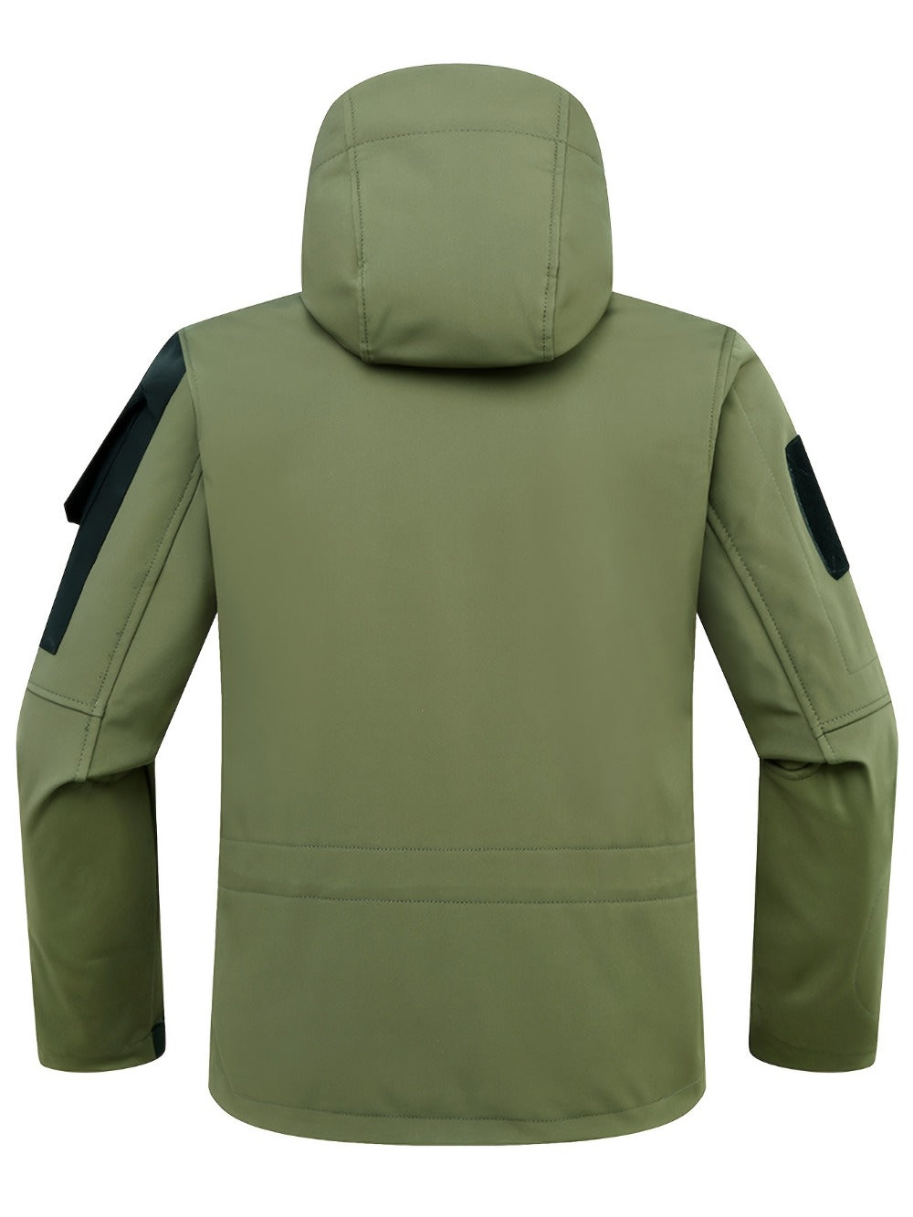 Men's Tactical Softshell Jacket - Hooded Multi-Pocket Windbreaker
