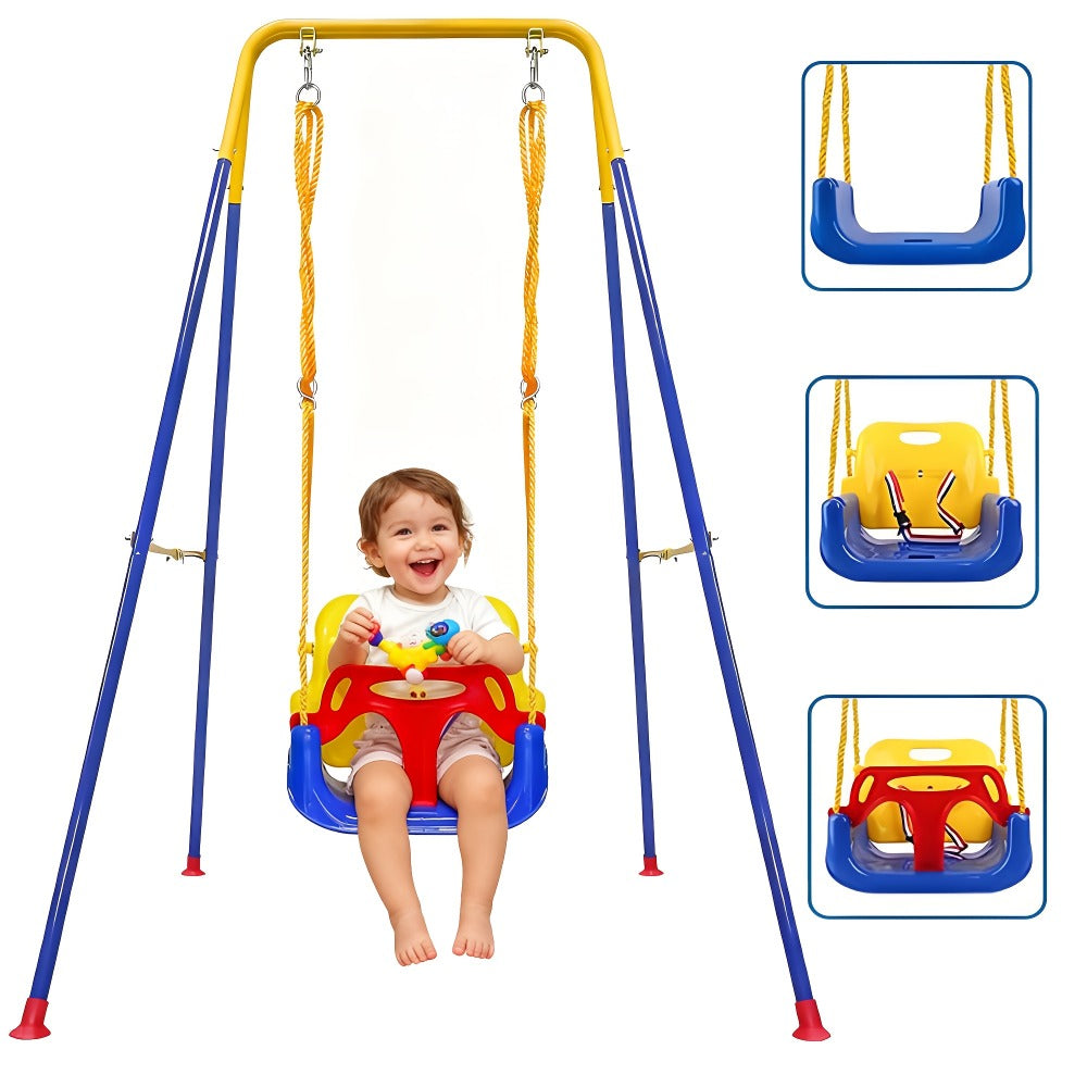 Foldable Baby Swing Set - Indoor and Outdoor Stand
