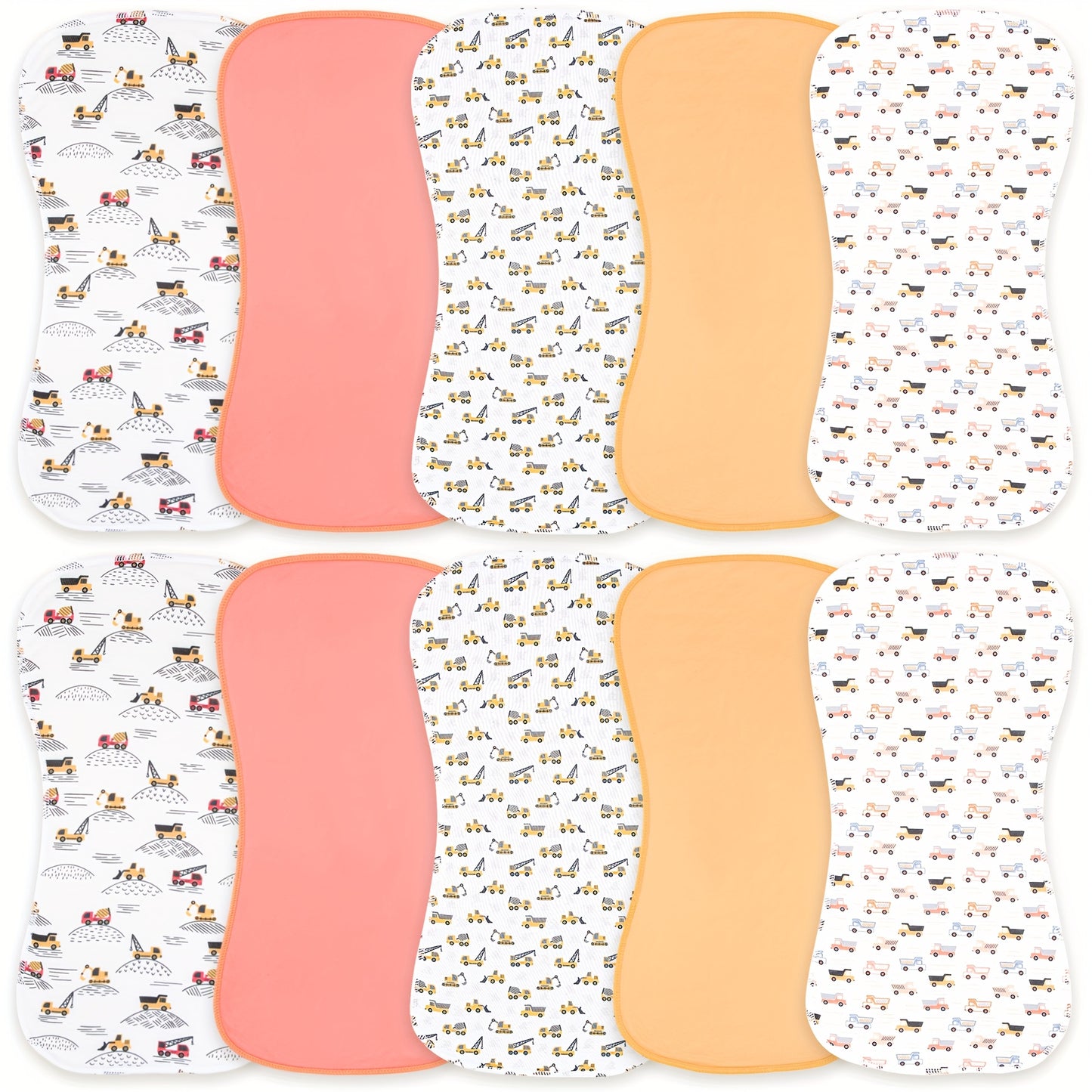 10pcs Burp Cloths for Baby Boys And Girls - Baby Burp Cloth, Baby Washcloths, Burp Rags, Large Neutral Burp Clothes for Newborn