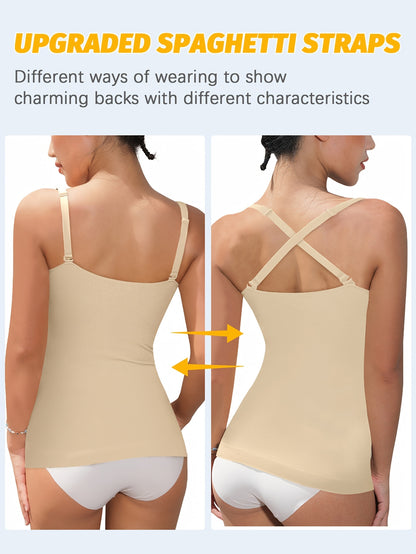3pcs-Womens Shapewear for Women Tummy Control Tank Top Body Shaper Seamless Compression Camisole Tops, Suitable for Daily Outfits, Shopping, Dates, Parties, And Various Festival
