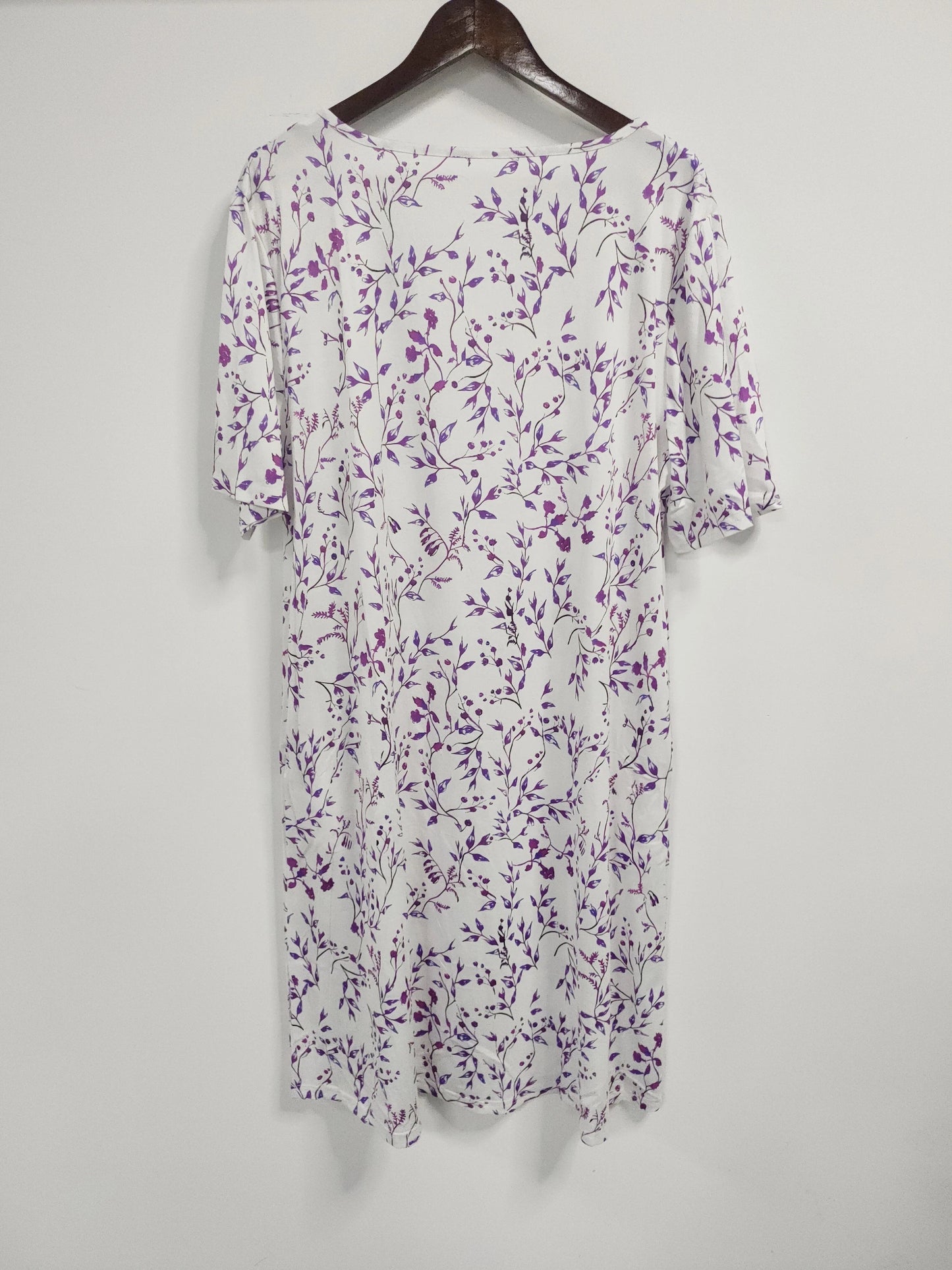 Plus Size, Women's Short Sleeve Round Neck Printed Dress