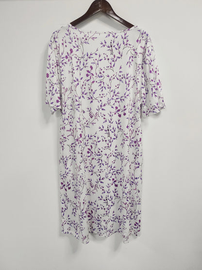 Plus Size, Women's Short Sleeve Round Neck Printed Dress