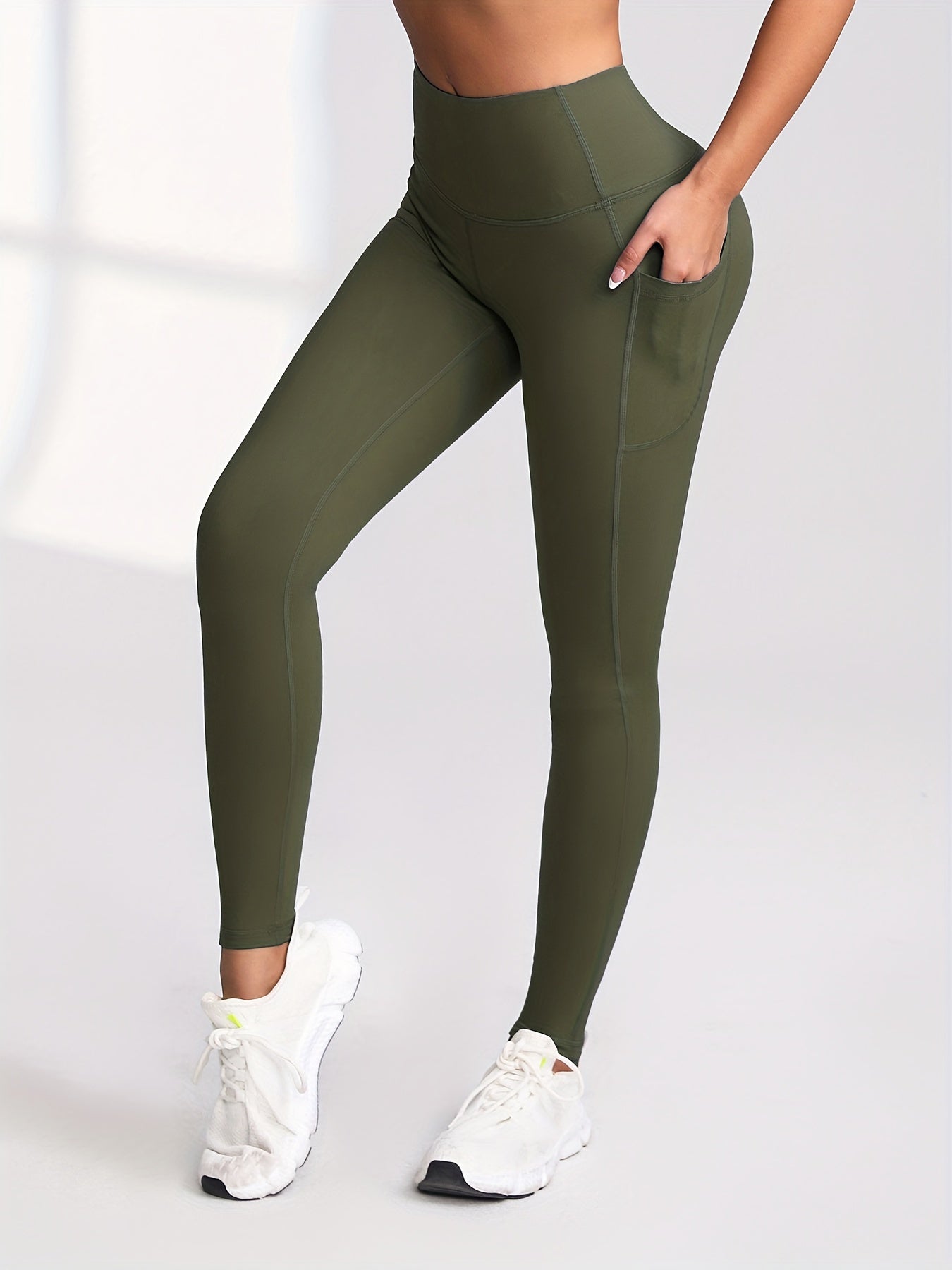 6pcs Leggings with Pockets for Women, High Waist Leggings