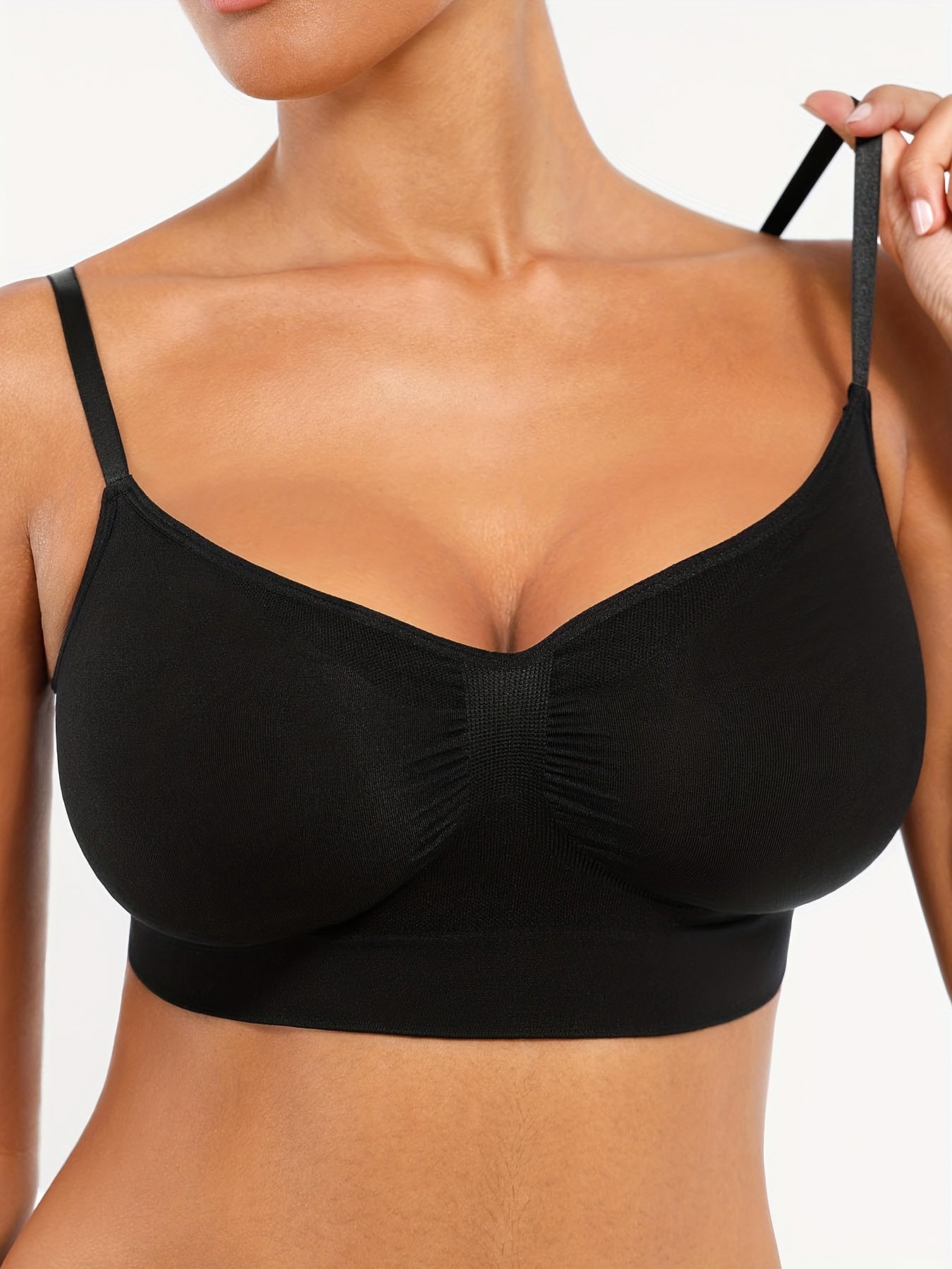 Plus Size Seamless Bra for Women Push-Up Breathable Back Control Bra