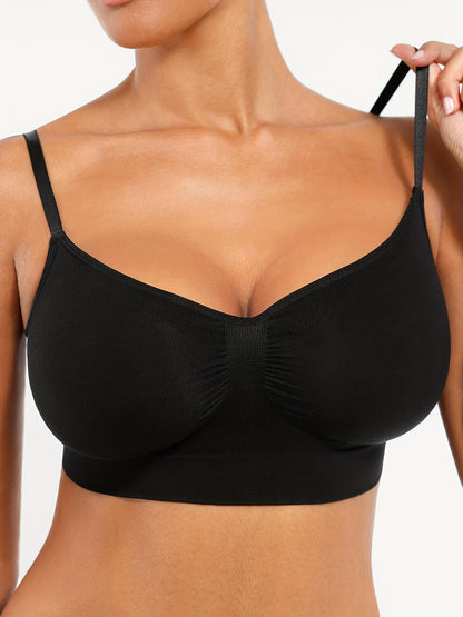 Plus Size Seamless Bra for Women Push-Up Breathable Back Control Bra