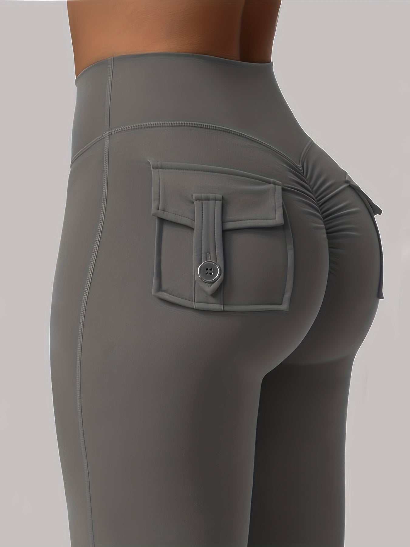 Two Piece Set Combination New Women's Casual Trumpet Yoga Pants Training Trumpet Pants High Waisted Work Clothes Belt Pocket Sportswear