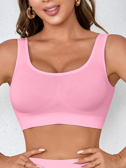 7pcs Women's Seamless Sports Bra, Comfortable And Breathable Running Exercise Vest Bra, Women's Underwear