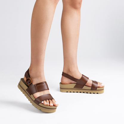 Women's Stylish Platform Espadrille Wedge Sandals Round Toe Summer Causal Shoes Crisscross Band Adjustable Ankle Strap Buckle