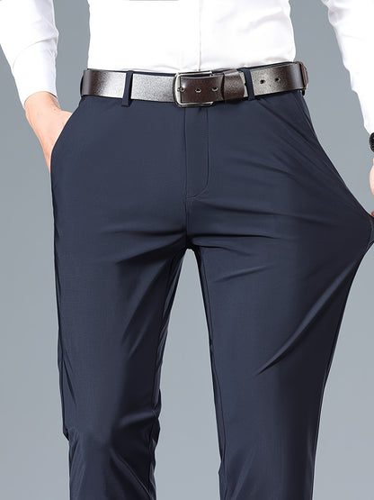 3 Colors Available, Men's Suit Pants, New Men's Classic Senior Business Casual Light Suit Pants, Casual Pants, Interview, Office Choice, Comfortable Material, Breathable and Quick-drying, Pocket Design, Perfect Gift Choice