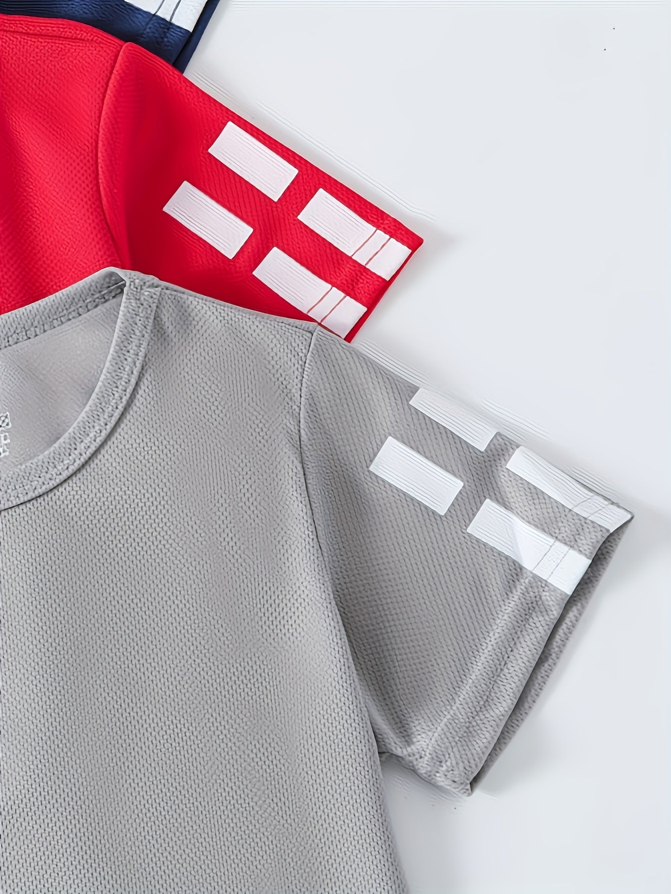 8pcs Kids Quick-Dry Mesh T-Shirts for 4-16 Years, Boys Girls Summer Breathable Short Sleeve Crew Neck Athletic Tops for Outdoor Running & Casual Wear