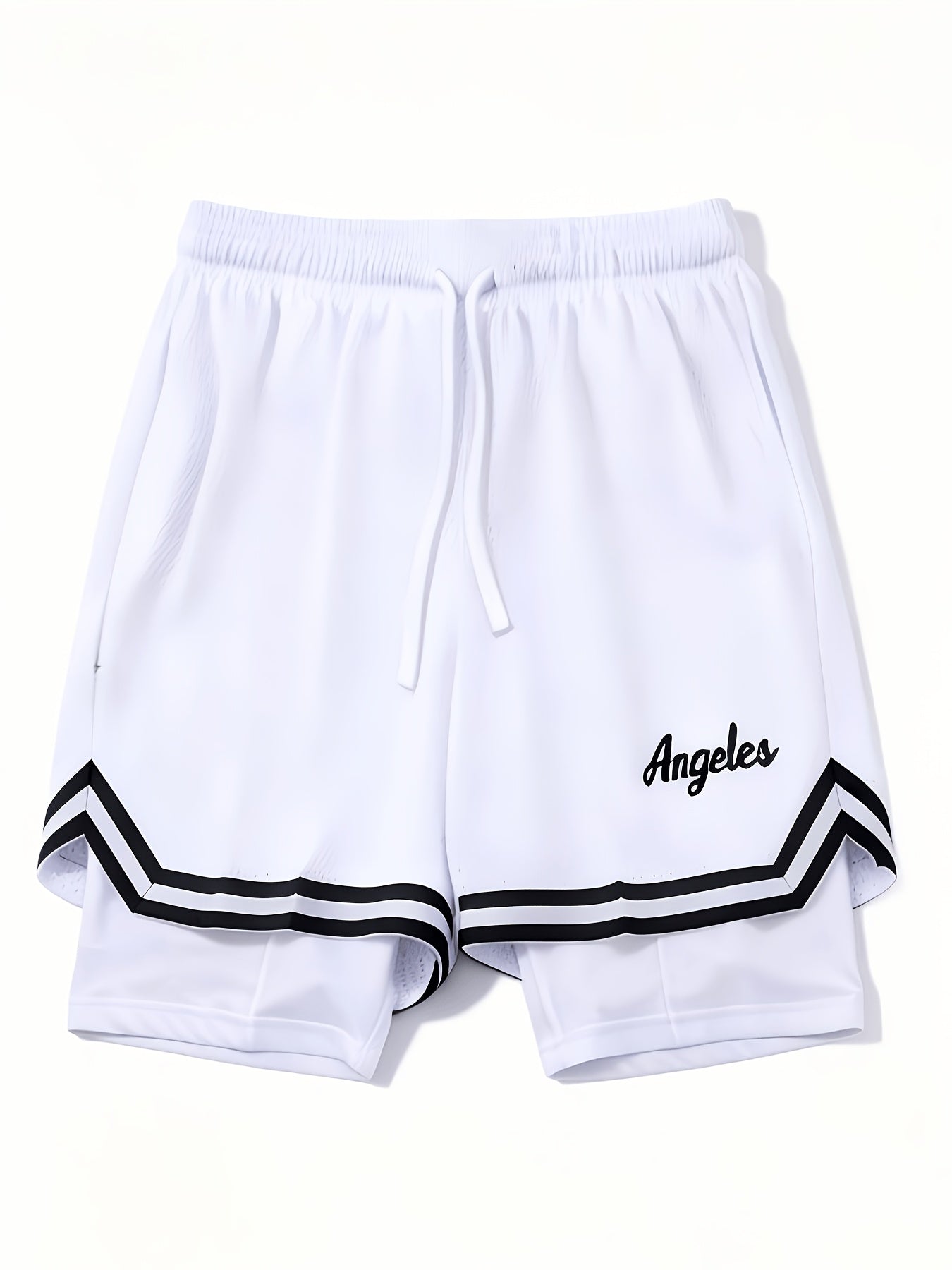 1pc Of Sports Basketball Shorts, Loose And Comfortable, Sweat Wicking And Breathable, Outdoor Running Lined with Stretch Cloth Quick-drying Training Pants